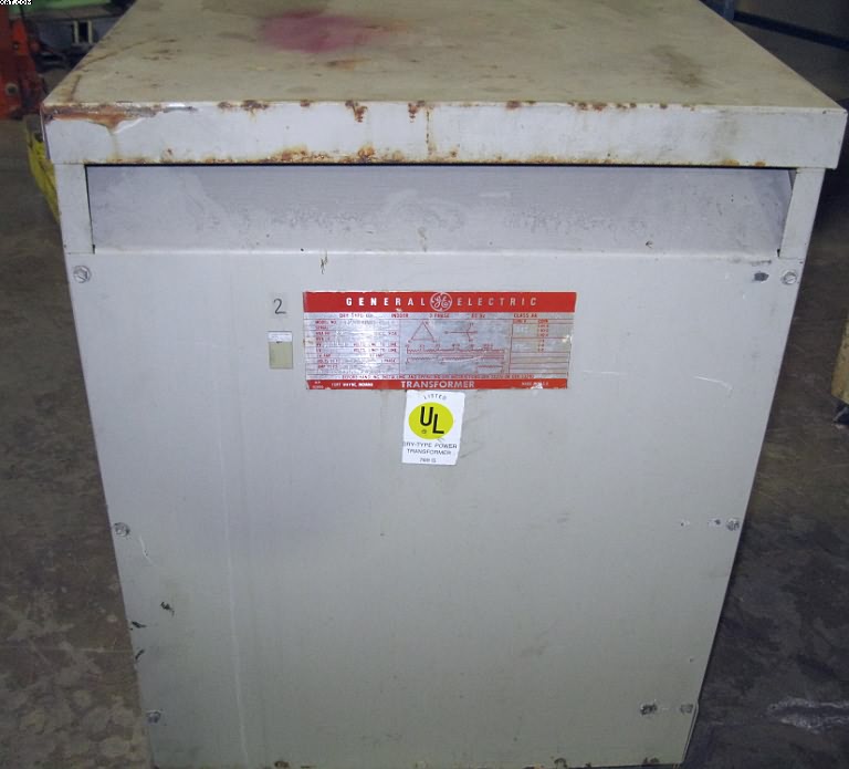 GENERAL ELECTRIC Step Down Transformer, 40 kva, 460-266v.